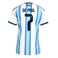 Argentina Rodrigo De Paul #7 Hemmatröja Dam VM 2026 Kortärmad